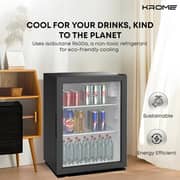 Krome Beverage Cooler 90L Black - KR-BC90DM