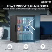 Krome Beverage Cooler 90L Black - KR-BC90DM