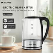 Krome Glass Electric Kettle - KR-KTG100D