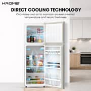 Krome Top Mount Refrigerator 138L Silver - KR-RDC180SF