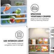 Krome Top Mount Refrigerator 138L Silver - KR-RDC180SF