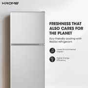 Krome Top Mount Refrigerator 138L Silver - KR-RDC180SF