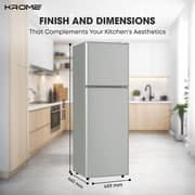 Krome Top Mount Refrigerator 138L Silver - KR-RDC180SF