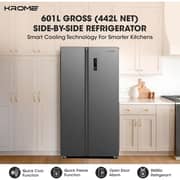Krome Side by Side Refrigerator 442L Dark Inox - KR-SBS601SH