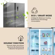Krome Side by Side Refrigerator 442L Dark Inox - KR-SBS601SH
