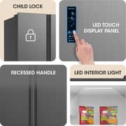 Krome Side by Side Refrigerator 442L Dark Inox - KR-SBS601SH