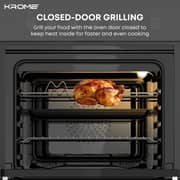 Krome 4 Burner Gas Cooker 60x60cm Black - KR-CR6062BO