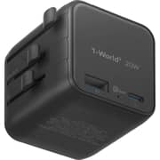 Momax 1-World 2-Port Travel Adaptor Black - UA29D