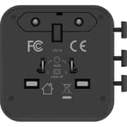 Momax 1-World 2-Port Travel Adaptor Black - UA29D