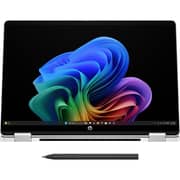 HP OmniBook 5 Flip 2-in-1 Convertible (2026) Laptop - 3rd Series / Intel Core Ultra 7-355 / 14inch 2K / 512GB SSD / 16GB RAM / Shared Intel Graphics / Windows 11 Home / English & Arabic Keyboard / Glacier silver / Middle East Version - [14-KM0005NX]