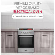 Nobel Built-in 4 Hob Ceramic Cooker 50x60cm Stainless Steel/Black - NGC5060VT