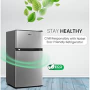 Nobel Top Mount Refrigerator 90L Dark Silver - NR120E