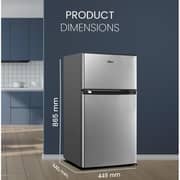 Nobel Top Mount Refrigerator 90L Dark Silver - NR120E