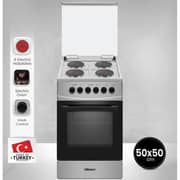 Nobel Free Standing 4 Zone Electric Cooker 50x50cm Stainless Steel/Black - NGC5400SI