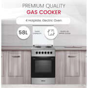 Nobel Free Standing 4 Zone Electric Cooker 50x50cm Stainless Steel/Black - NGC5400SI