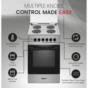 Nobel Free Standing 4 Zone Electric Cooker 50x50cm Stainless Steel/Black - NGC5400SI