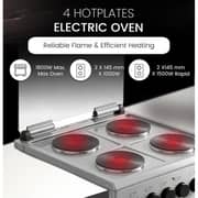 Nobel Free Standing 4 Zone Electric Cooker 50x50cm Stainless Steel/Black - NGC5400SI