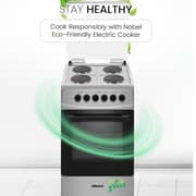 Nobel Free Standing 4 Zone Electric Cooker 50x50cm Stainless Steel/Black - NGC5400SI