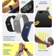 Pebble Qore View Smart Fitness Band Deep Blue