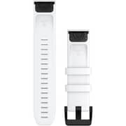 Garmin Quickfit 22 Watch Band 22mm White with Black Stainless Steel Hardware - 010-12901-01