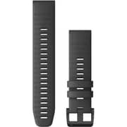 Garmin Quickfit 22 Watch Band 22mm Slate Gray Silicone with Black Hardware - 010-12863-22