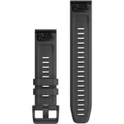 Garmin Quickfit 22 Watch Band 22mm Slate Gray Silicone with Black Hardware - 010-12863-22