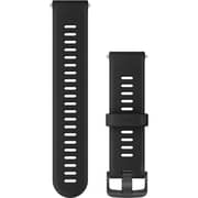 Garmin Quickfit 22 Watch Band 22mm Black Silicone with Slate Hardware - 010-11251-2R