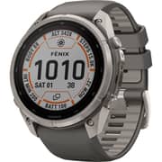 Garmin Fenix 9 Pro Solar LTE 51mm Titanium with Pebble Grey Silicone Band