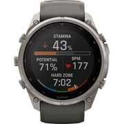Garmin Fenix 9 Pro Solar LTE 51mm Titanium with Pebble Grey Silicone Band