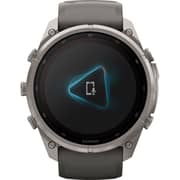 Garmin Fenix 9 Pro Solar LTE 51mm Titanium with Pebble Grey Silicone Band