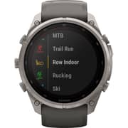 Garmin Fenix 9 Pro Solar LTE 51mm Titanium with Pebble Grey Silicone Band