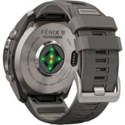 Garmin Fenix 9 Pro Solar LTE 51mm Titanium with Pebble Grey Silicone Band
