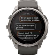 Garmin Fenix 9 Pro Solar LTE 51mm Titanium with Pebble Grey Silicone Band