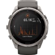 Garmin Fenix 9 Pro Solar LTE 51mm Titanium with Pebble Grey Silicone Band