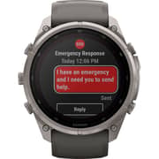 Garmin Fenix 9 Pro Solar LTE 51mm Titanium with Pebble Grey Silicone Band