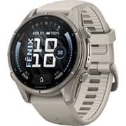 Garmin Fenix 9 43mm Titanium with Fog Grey Silicone Band
