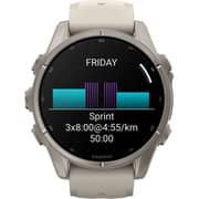 Garmin Fenix 9 43mm Titanium with Fog Grey Silicone Band