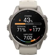 Garmin Fenix 9 43mm Titanium with Fog Grey Silicone Band