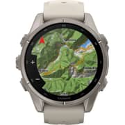 Garmin Fenix 9 43mm Titanium with Fog Grey Silicone Band