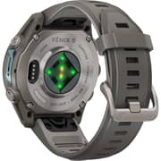 Garmin Fenix 9 43mm Titanium with Pebble Grey Silicone Band