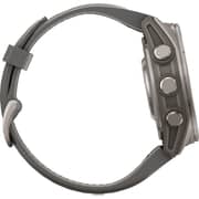 Garmin Fenix 9 43mm Titanium with Pebble Grey Silicone Band