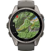 Garmin Fenix 9 43mm Titanium with Pebble Grey Silicone Band