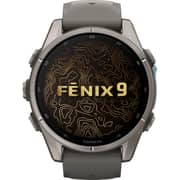 Garmin Fenix 9 43mm Titanium with Pebble Grey Silicone Band