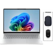 HP OmniBook 3 (2026) Laptop - 3rd Gen / Intel Core 5-320 / 16inch 2K / 512GB SSD / 16GB RAM / Shared Intel Graphics / Windows 11 Home / English & Arabic Keyboard / Glacier Silver / Middle East Version - [16-BU0043NE] + A08JXAA Backpack + AZ7B2AA Mouse