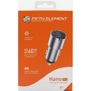 Fifth Element IGNITE Nano Pro 3 Port 60W Car Charger Grey - FECCNP60WB