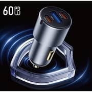 Fifth Element IGNITE Nano Pro 3 Port 60W Car Charger Grey - FECCNP60WB