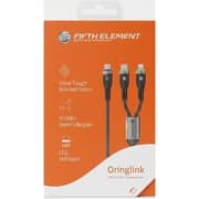 Fifth Element SPLIT USB-C/Lightning to USB-C Cable 1.2m Black - FECBLACL100W1B