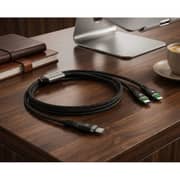 Fifth Element SPLIT USB-C/Lightning to USB-C Cable 1.2m Black - FECBLACL100W1B