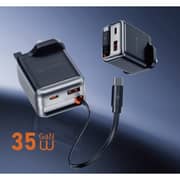 Fifth Element Helix 2 Port 35W Charger with USB-C Cable 70cm Black - FEADBICG35WB