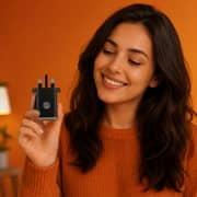 Fifth Element Helix 2 Port 35W Charger with USB-C Cable 70cm Black - FEADBICG35WB